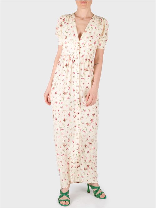 Long Floral Crêpe Shirt Dress MAR DE MARGARITAS | MMABW01178TMFI0025BE38